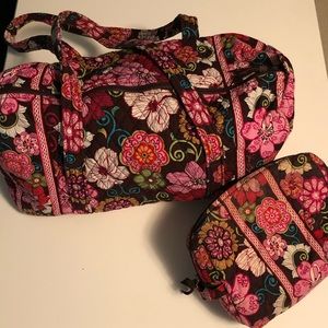 Vera Bradley Weekender Duffel & Makeup Bag